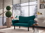 Atelier Del Sofa Chatto - Sofá-Cama de 2 Plazas Azul Petróleo